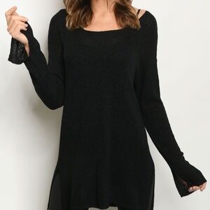 🆕Black sweater, long sleeve, scoop neck